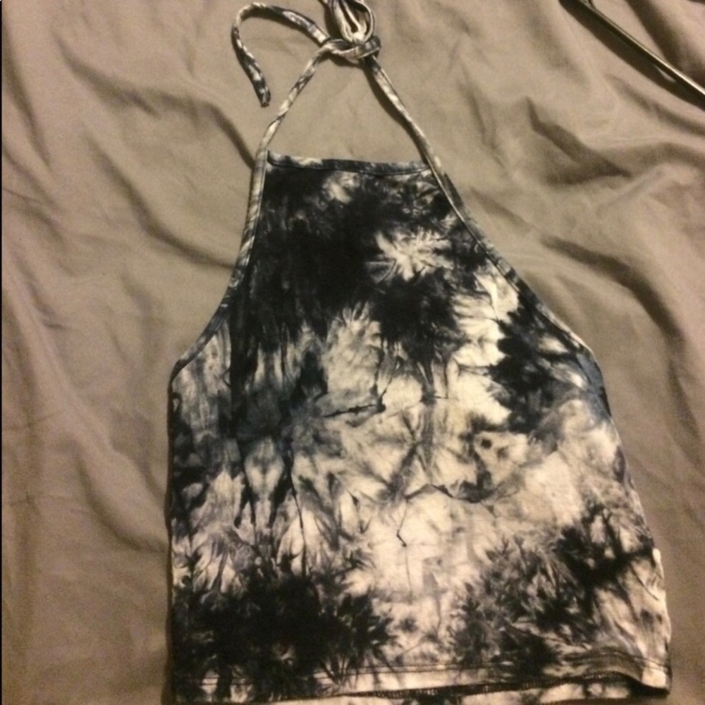 Tye-Dye “Full Tilt” Halter Crop Top
